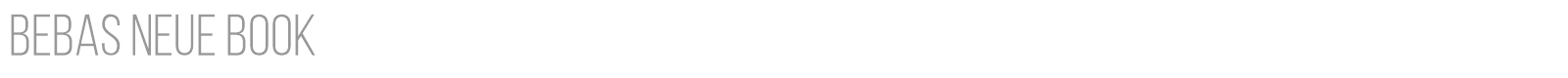 Bebas Neue font preview